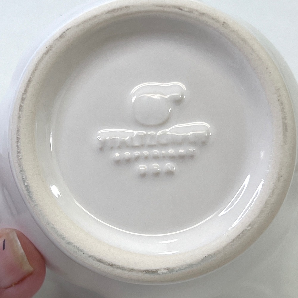 Pfaltzgraff Filigree White Stoneware Sugar Bowl with Lid and Creamer Pitcher Set - Picture 7 of 15
